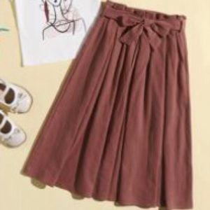 Girls Blush Terracotta Colored Pleated Skirt - size 11-12